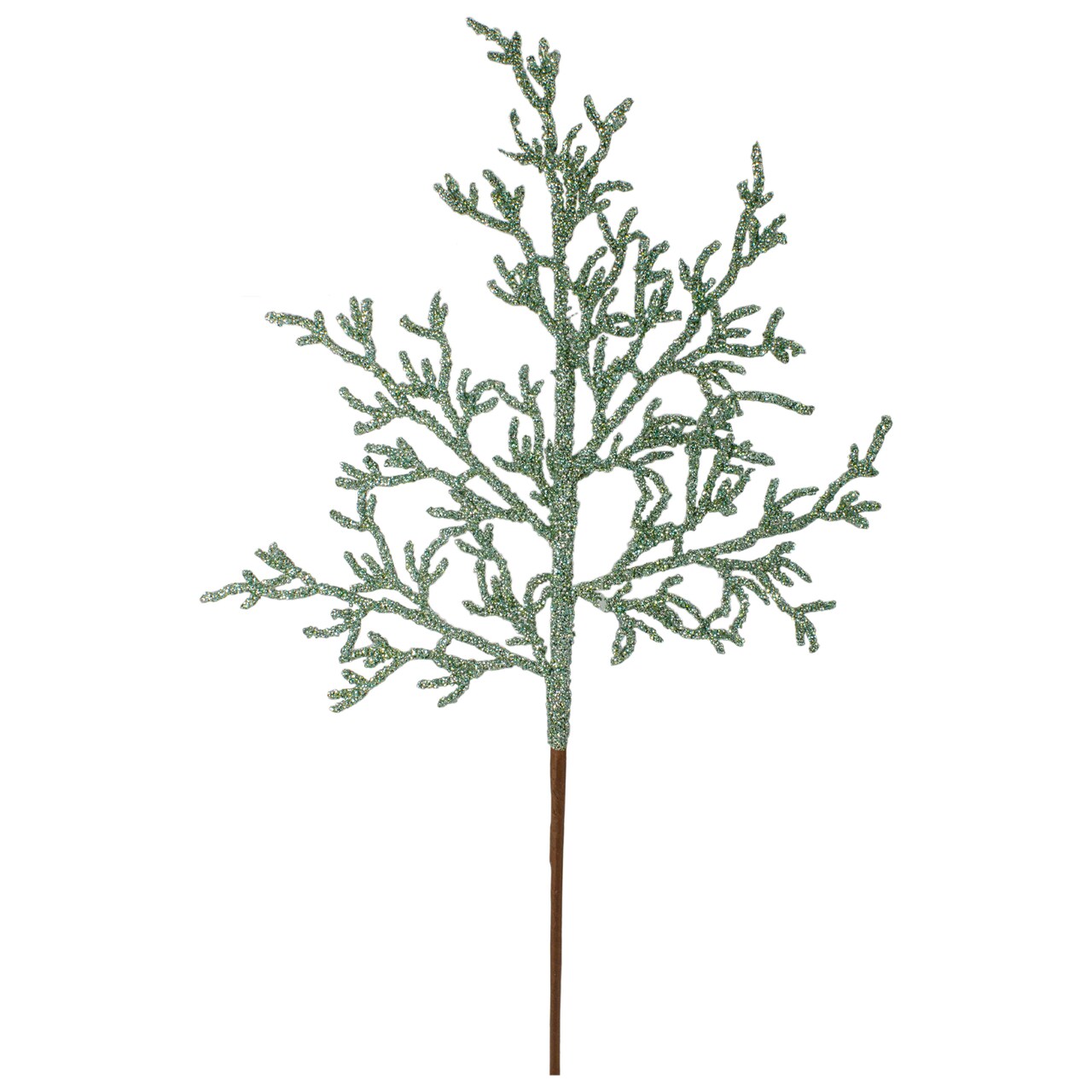 Northlight 25" Green Glittered Artificial Twig Christmas Spray